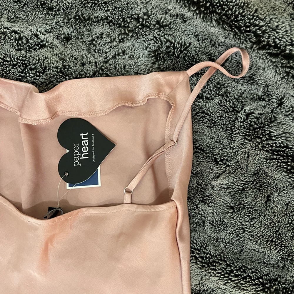 Marshalls Satin Pink Cowl Neck Dress - Picture 9 of 9